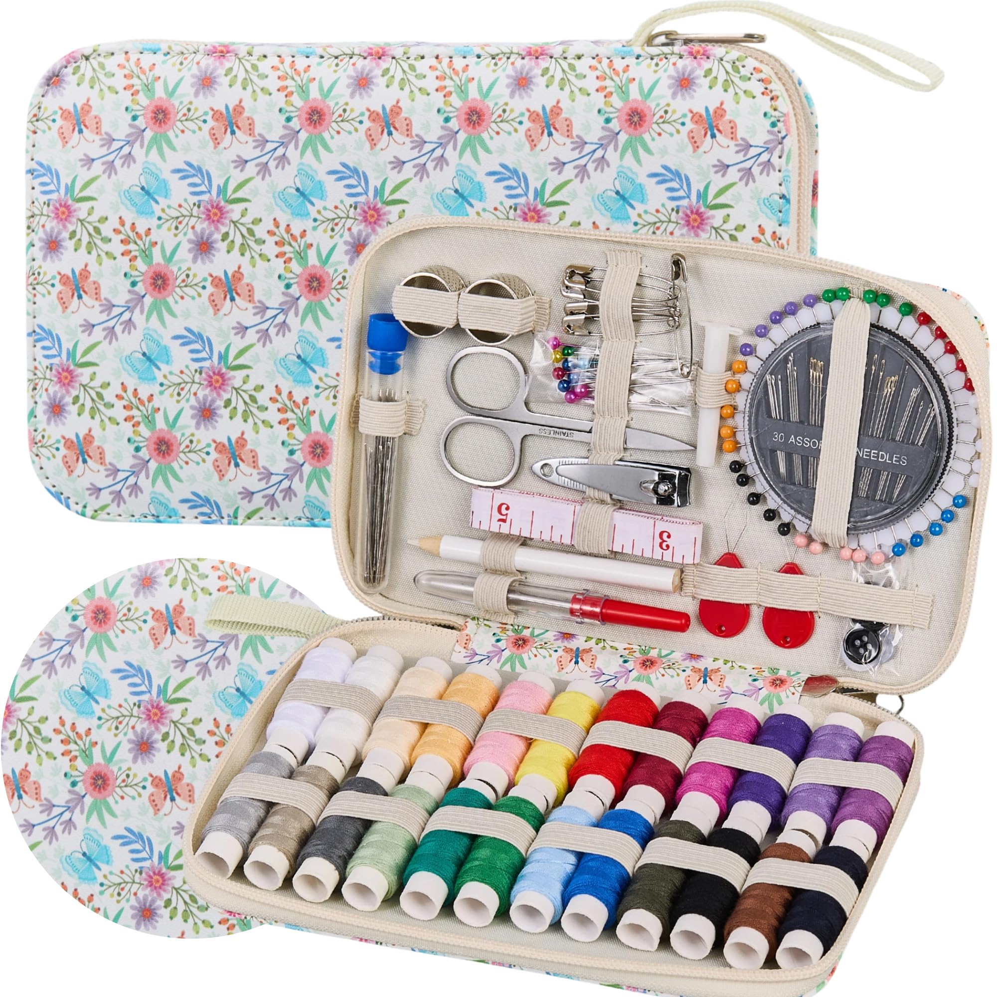Bobode Printing Basic Sewing Kit Cute Travel Sewing Kit for Adults