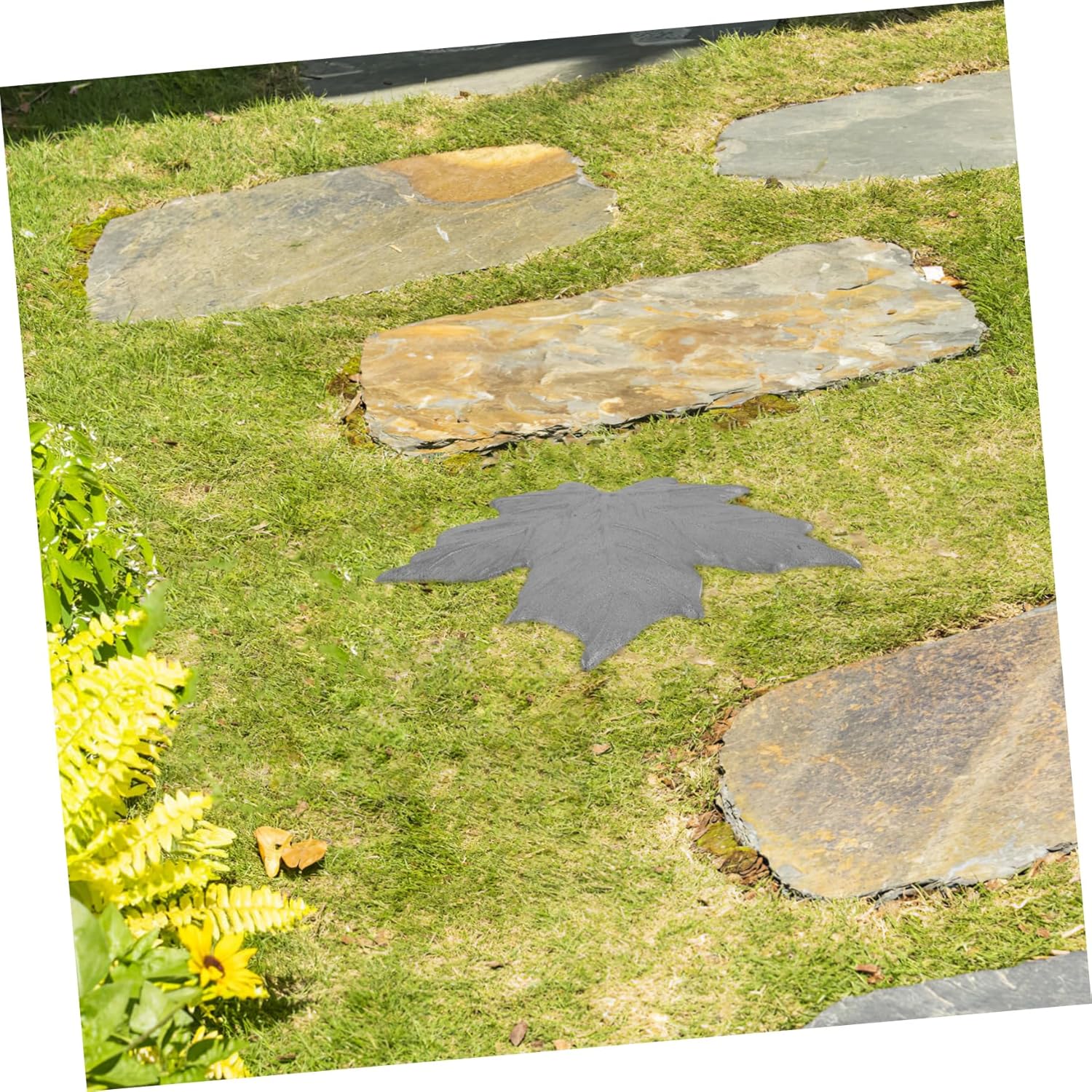 Maple Leaf Stepping Stone Garden Decor Iron Stepping Stone Outdoor Pathway
