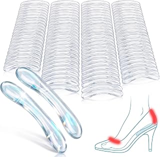 20 Pairs Heel Cushion Pads & Sandal Strap Cushion Strips, Self-Adhesive Heel Grips Shoe Liner Inserts, Prevents Pain, Slipping, Rubbing, and Blisters（Transparent,Silicone）