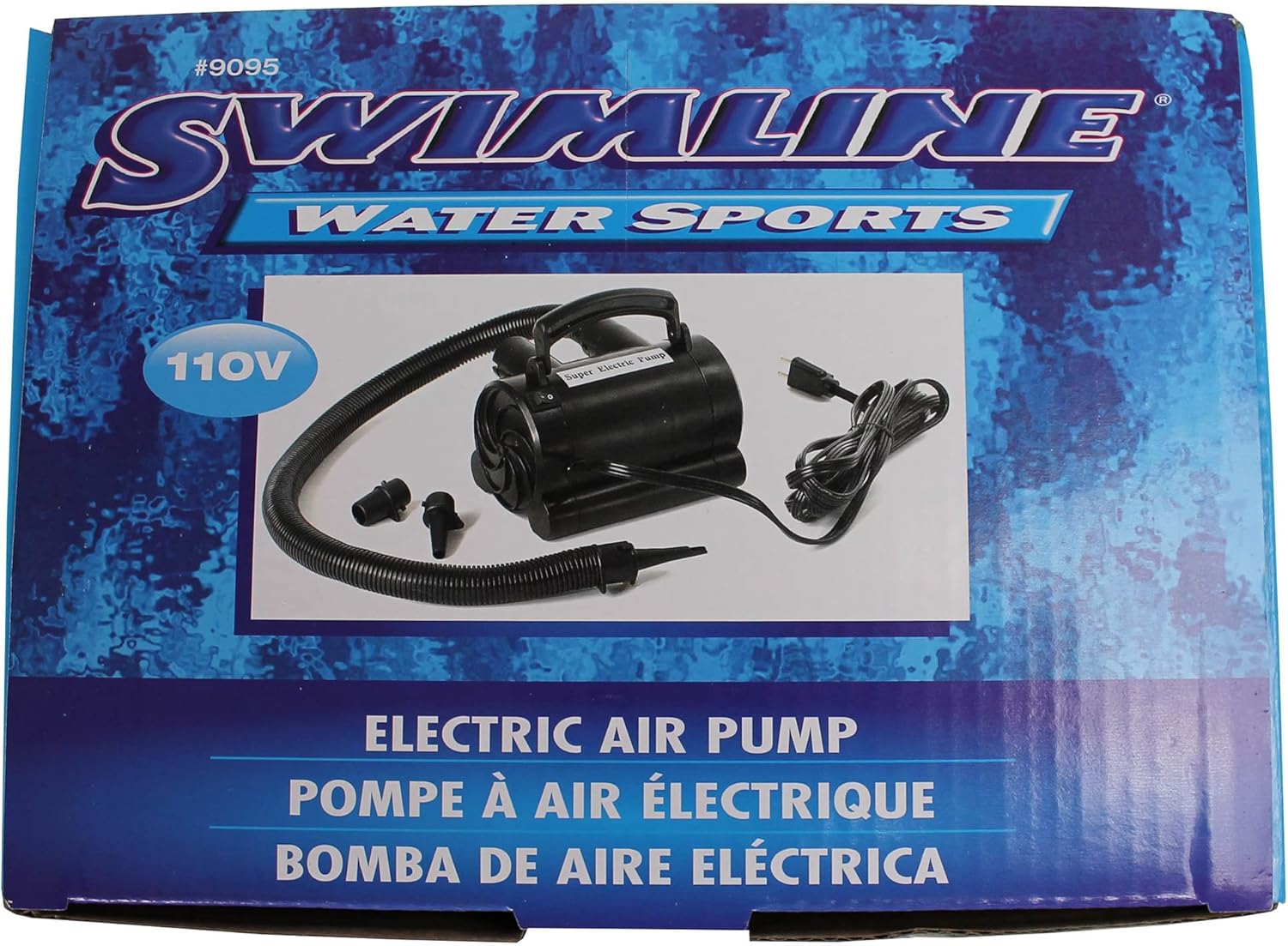 Swimline 9078 UFO Continous Squirter Inflatable Pool Lounge Chair with 110V Air Pump, Red