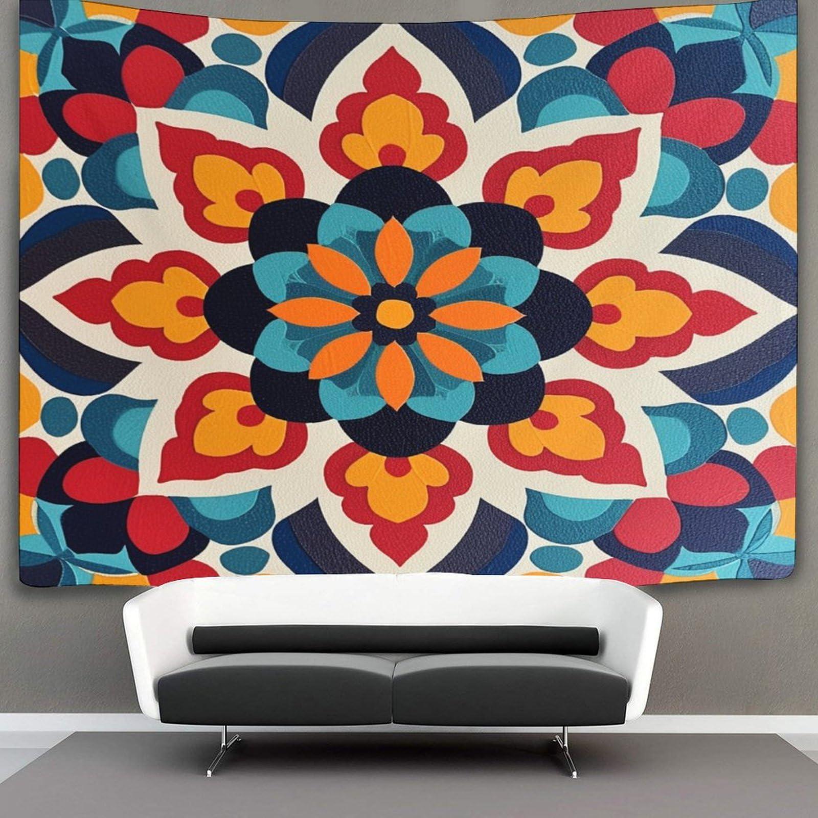 kaiyun Mandala Tapestry Wall Hanging,Datura Flowers for Bedroom Decor Birthday Party Celebration Or Garden Backdrop 150cmx200cm