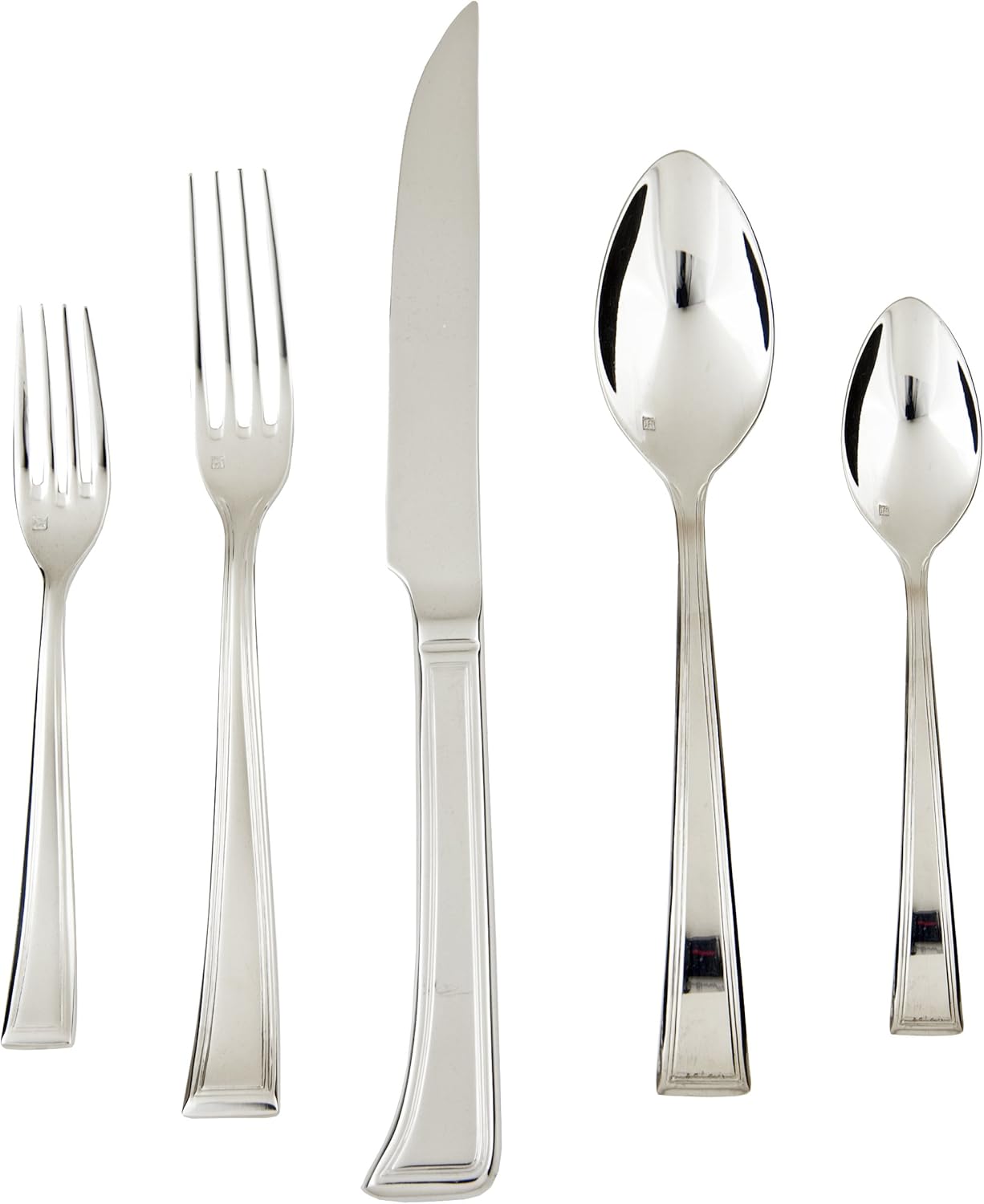 Fortessa Medici 18/10 Stainless Steel Flatware, 5 Piece Place Setting, Service for 1