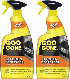 Foaming Kitchen Degreaser- Removes Baked-On Food, Grease, Splatter and Grime, 2 PACK 28 oz