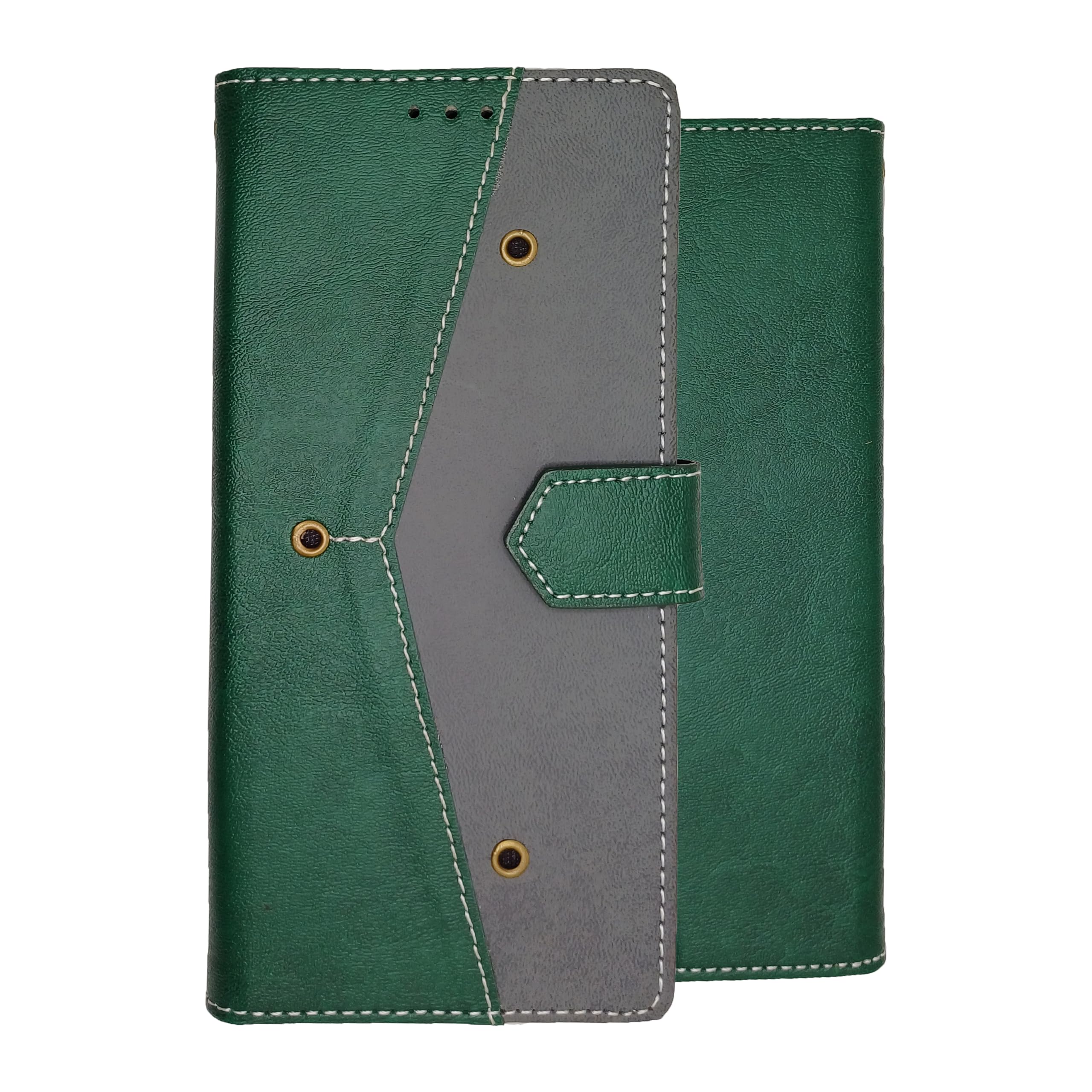 ComboArt Leather Flip Back Case Cover for Samsung Galaxy S22| Inside TPU with Card Pockets | Wallet Stand and Shock Proof | Complete Protection Flip Case (Green with Gray) (B0DFVPV6PT) Amazon Price History, Amazon Price Tracker