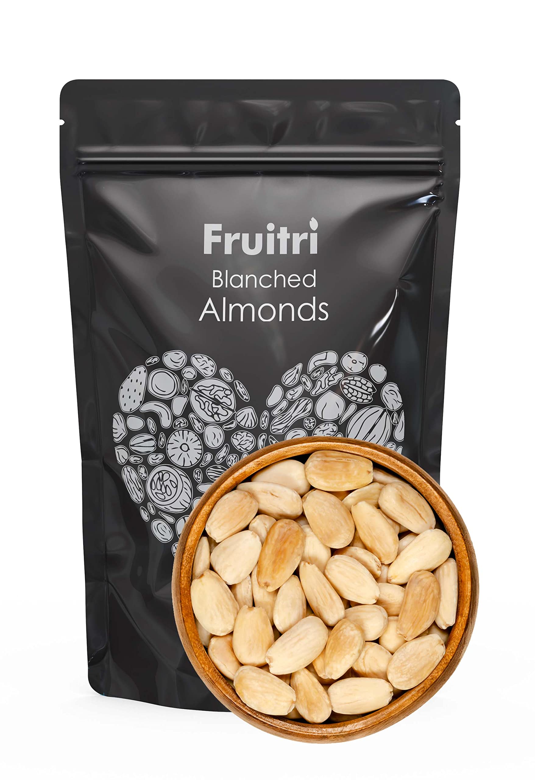 Fruitri Vacuum Packed Blanched California Almonds, 400g Almonds (Without Skin), (B08WRKSRY9) Amazon Price History, Amazon Price Tracker