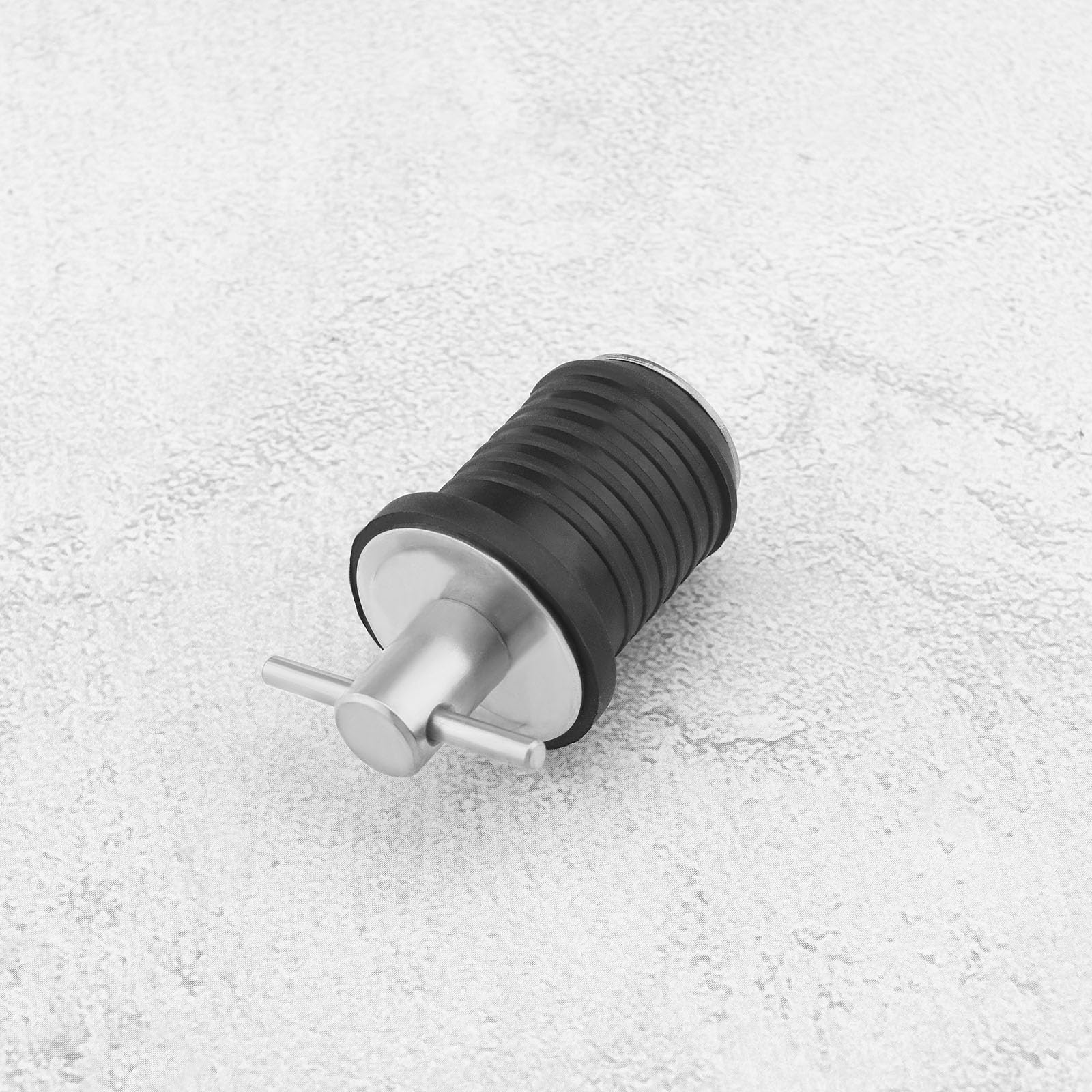 The Lord of the Tools Tapón Drenaje con Mango en T Marino Tapón Drenaje Giratorio Tapón Compresión para Barcos Tapón de Goma para Orificio 25mm Accesorios Marinos para Barcos Acero Inoxidable