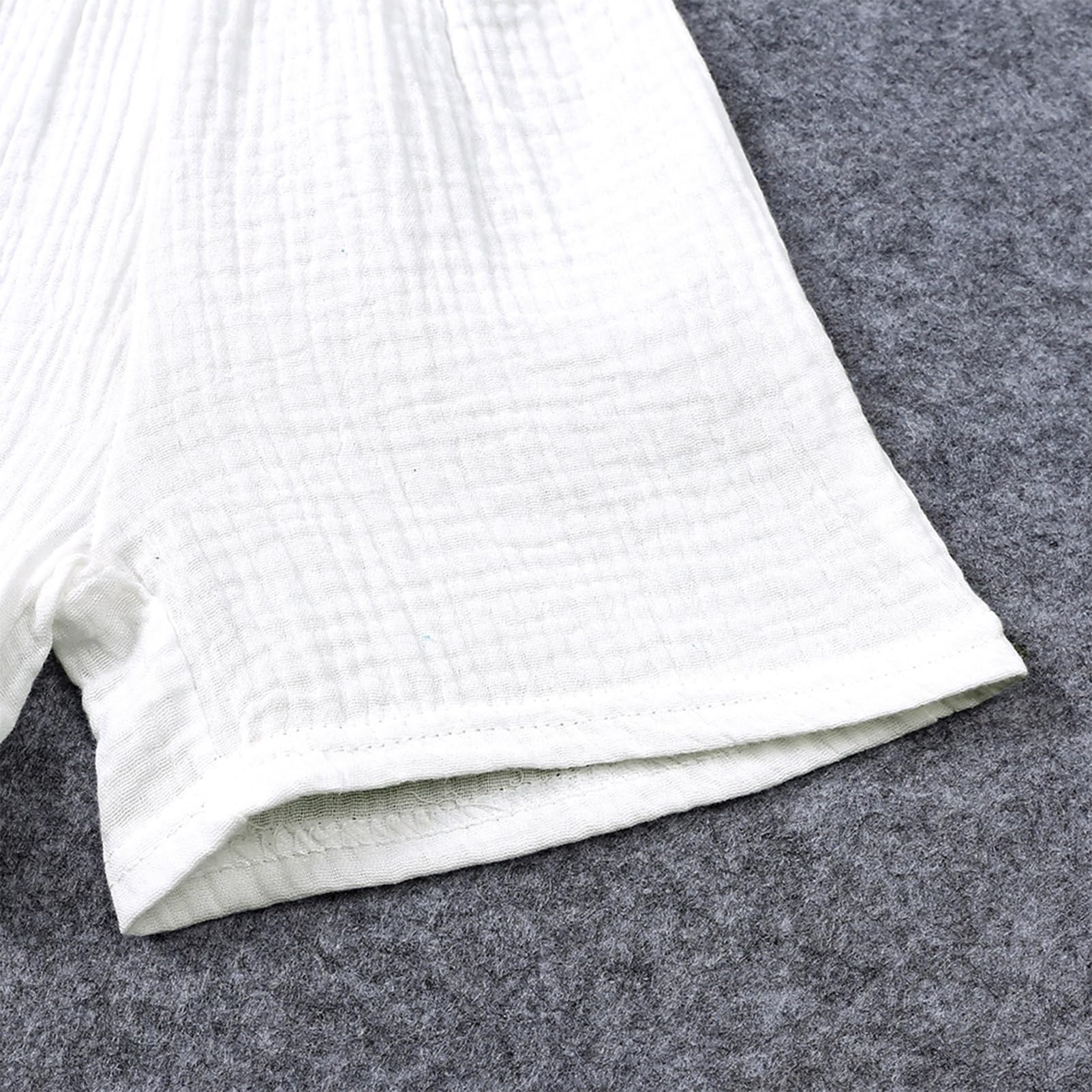 amropi Niños Chándales Algodón Lino de Manga Corta Conjunto de Camiseta y pantalón Corto para 0-8 años