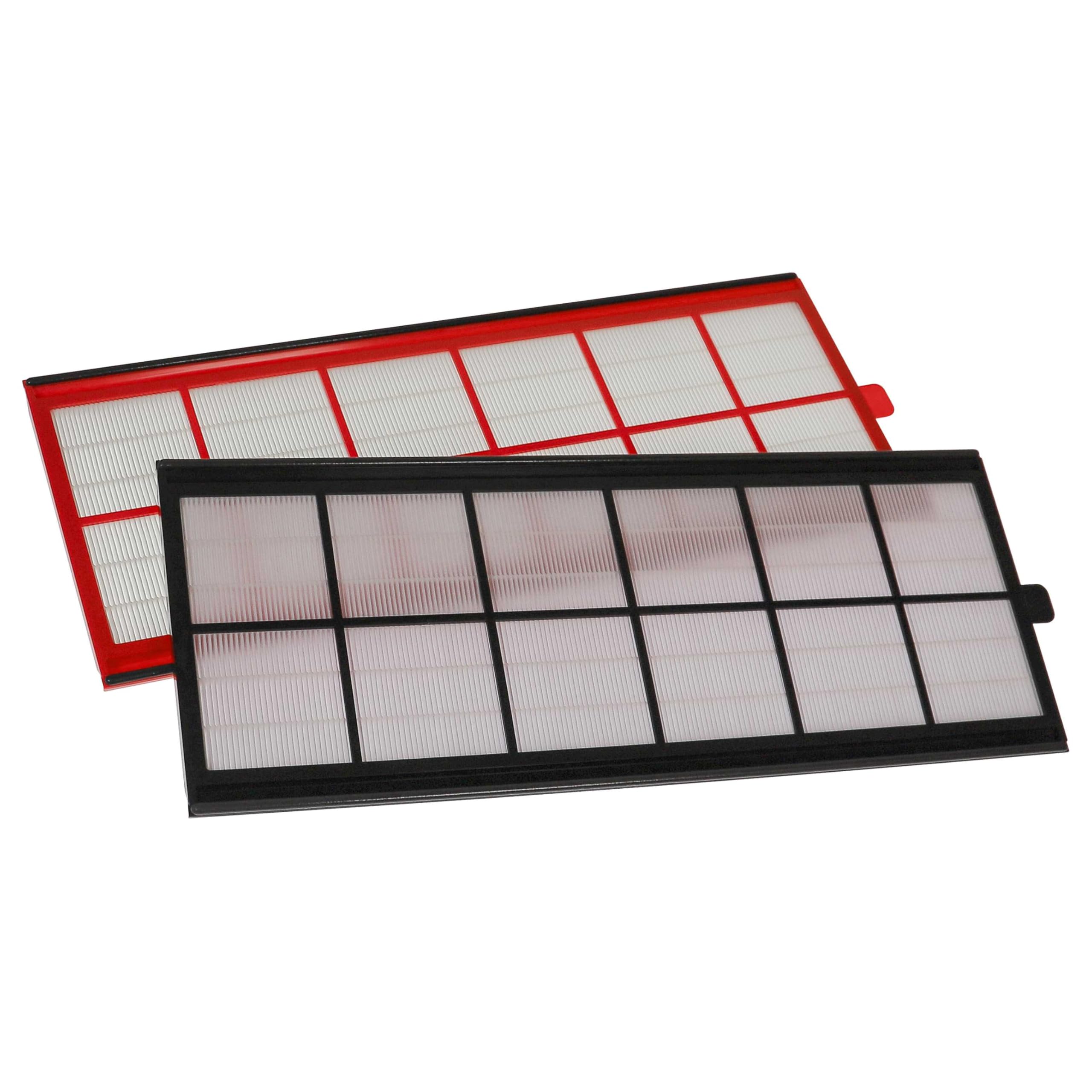 Zestaw filtrów powietrza vhbw kompatybilny z urządzeniami wentylacyjnymi Zehnder ComfoAir 350, 550 - G4 / F7 2-częściowy zestaw, 50 x 17 x 1 cm, czerwony, czarny, biały