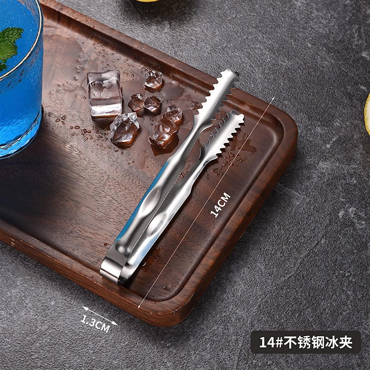 Pinzas de Cocina de Acero Inoxidable para Hielo, Pinzas para Hielo en Grano, Pinzas para Hielo, Cubos de azúcar, Pan, Pinzas para Alimentos, Accesorios de Barra de Cocina