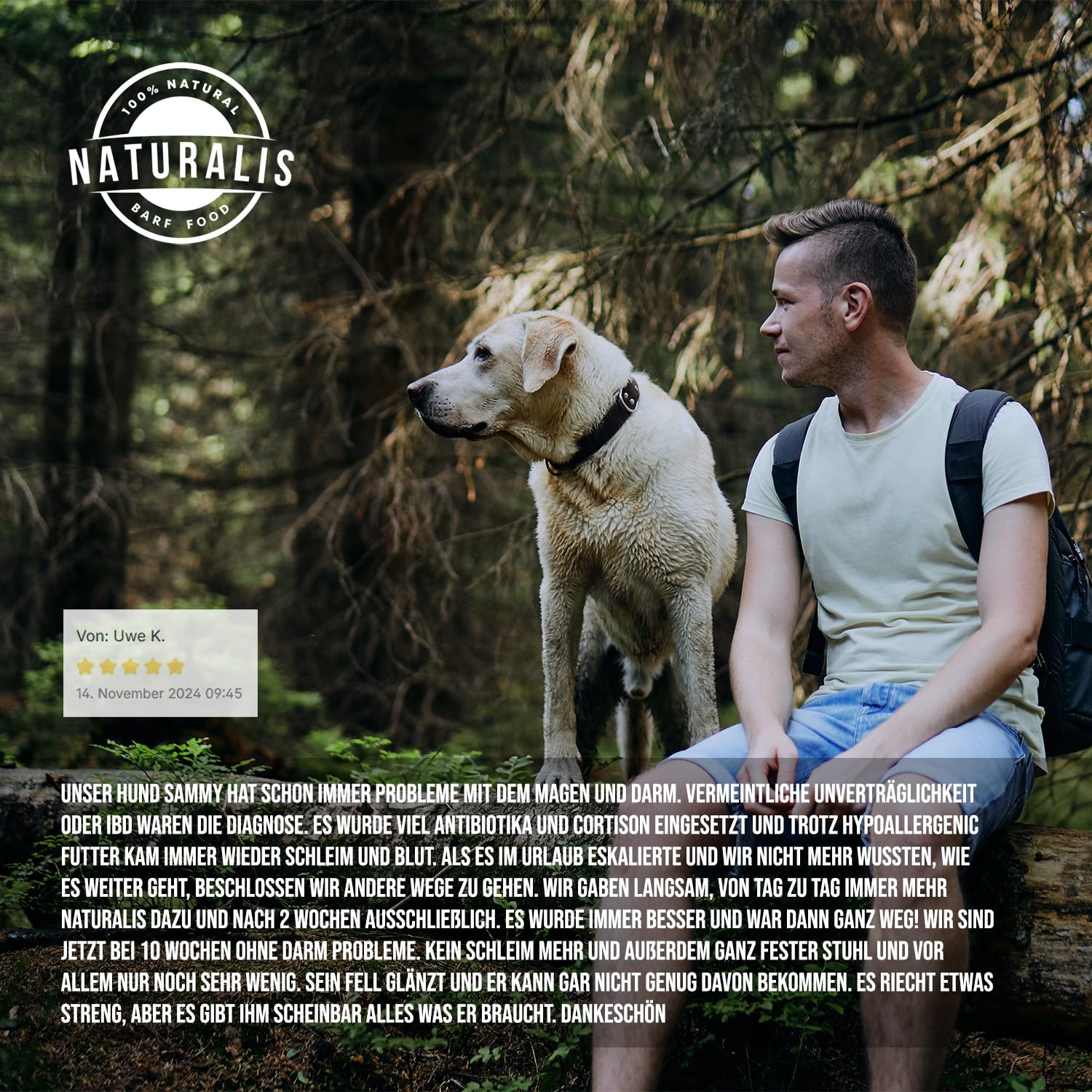 1 kg Naturalis Smart 80 zalmrunder, high energy, droogbaarf, hondenvoer, 100% natuurlijk, levensmiddelenkwaliteit
