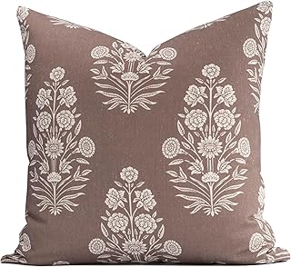 Crumbs Home Modern Farmhouse Fall Linen Indoor Outdoor Throw Pillow Cove...
