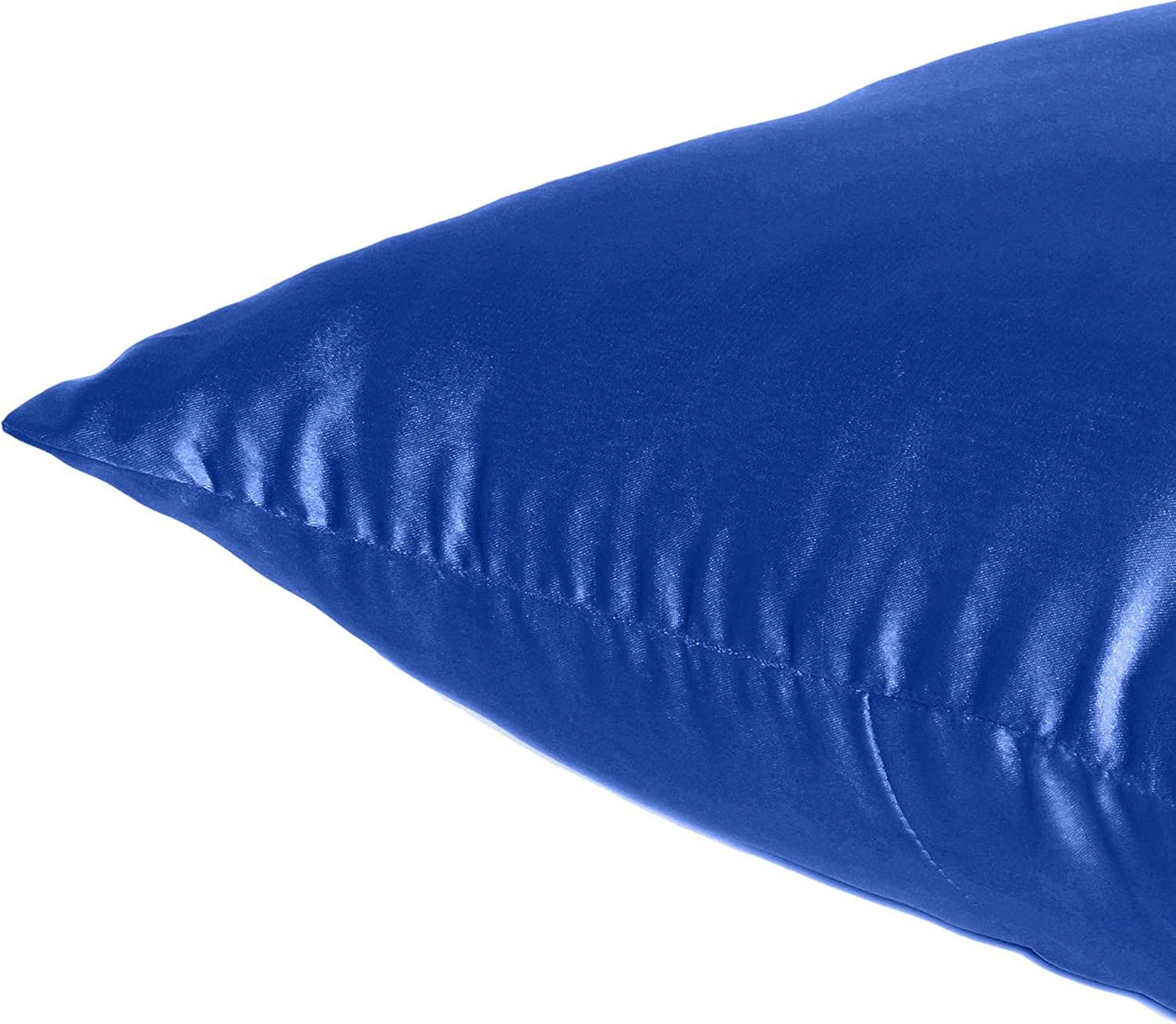 Satin Silk Cushion Cover Pillowcase for Couch Sofa Chair Bed Home Decorative Pack of 2