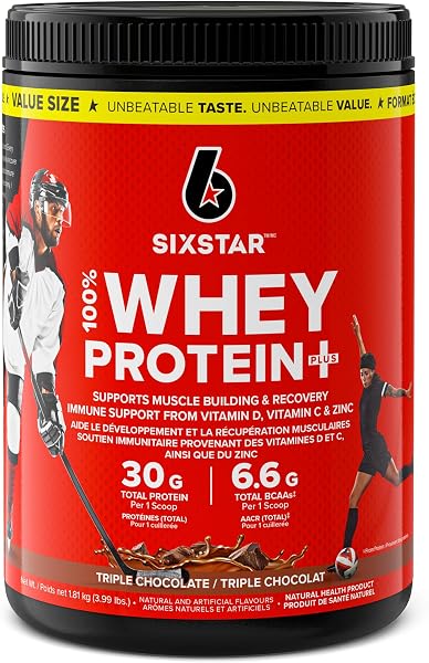 Six Star Whey Protein Powder Plus Triple Chocolate 37 Servings