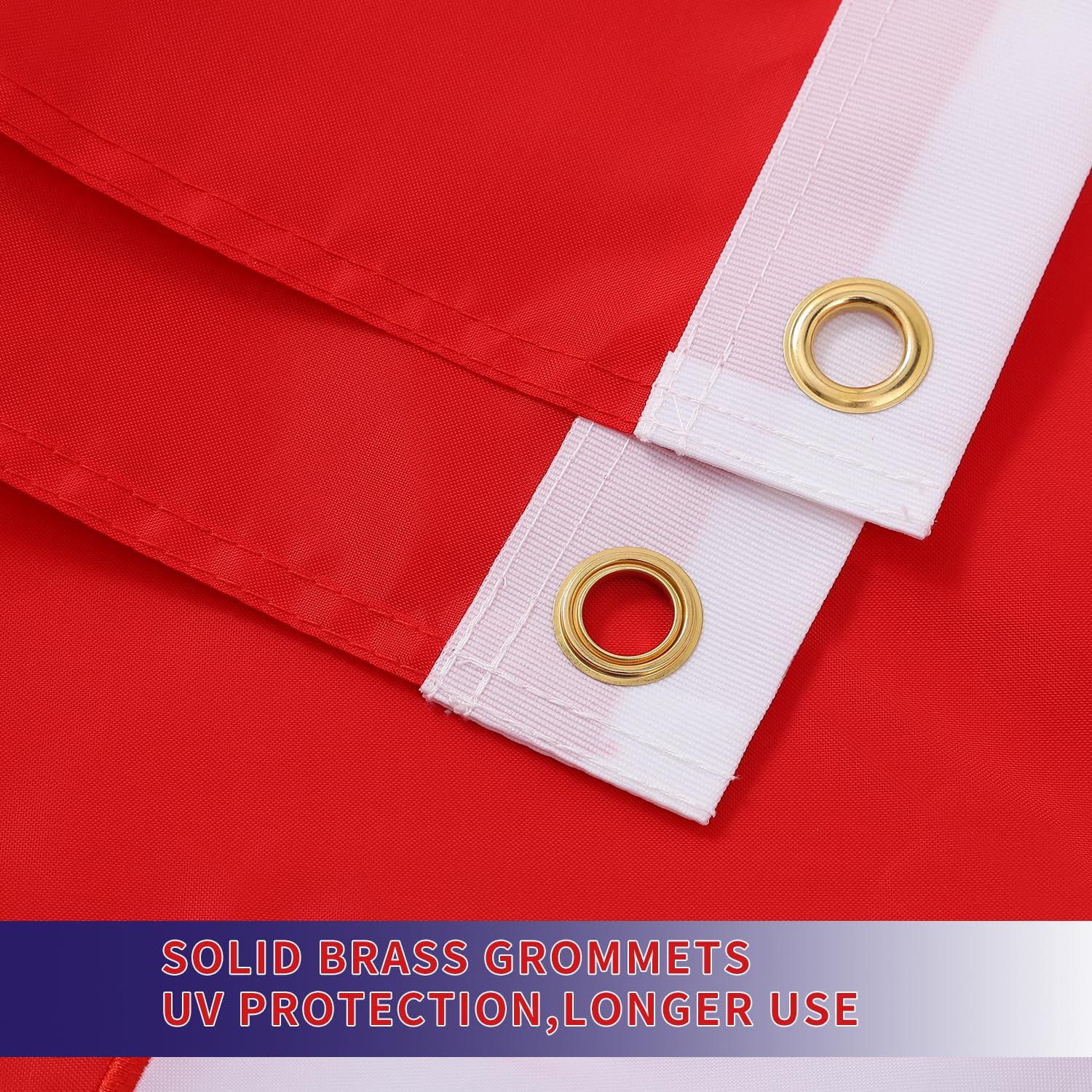 Embroidered Canada Flag 5x8 Ft Outdoor,Long Lasting Heavy Duty Polyester Canadian Flags for Outside,Premium Canada Canadian Flag with Sewn Stripes Brass Grommets,Vivid Color Weatherproof