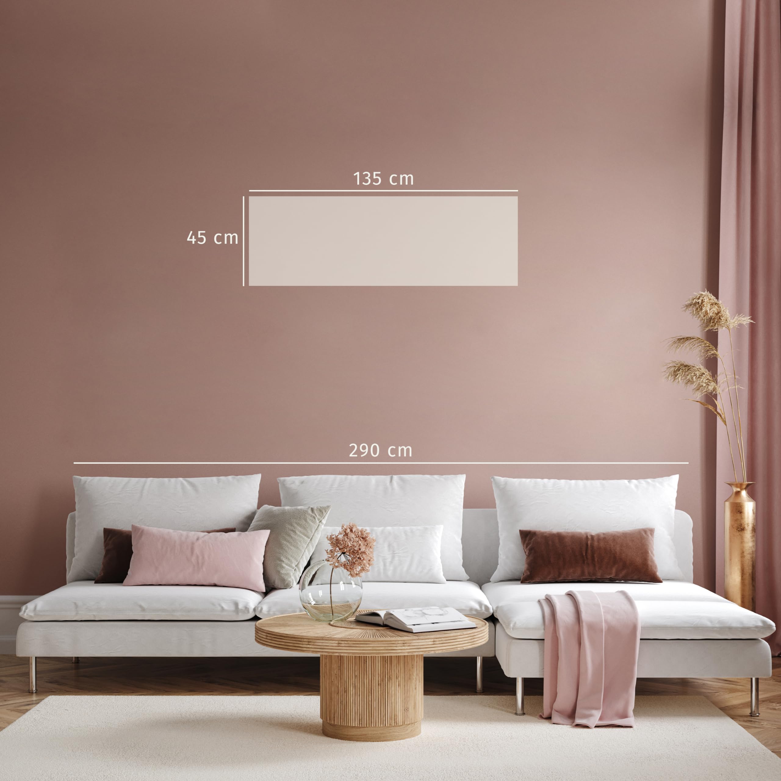 B&D XXL - Acrylglasbild Geschenke Heimdekoration, 135x45 cm, 1-teilig | Hochwertige Leinwand, sofort aufhängbar, ideal fürs Wohn- oder Schlafzimmer, wasserfest und lichtecht, langlebig, stilvoll