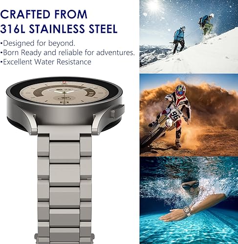 Miniatura 7 de WINGLE Bandas de metal para Samsung Galaxy Watch 7 6 5 4 Band Galaxy Watch 6 Classic5 Pro4 ClassicFE Band Men 1.850 in 1.693 in 1.811 in 1.654 in