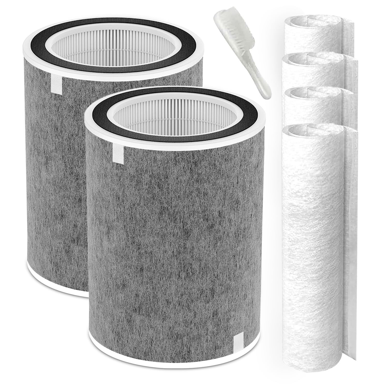 Dentego 2 Pack HP302 HP201 Filter Replacement Compatible with Shark HP302 HP301 HP201 HP202 HP200 AP1000 HP232 HC501 502 MAX Clean Sense iq Air Puri-fier filter，Part #HE2FKBAS, HE2FKBASMB