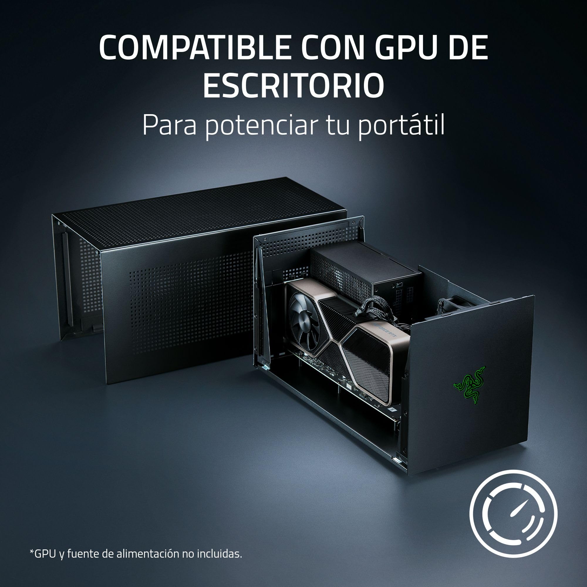 Razer Core X V2 - Caja gráfica Externa de sobremesa para portátiles Thunderbolt - Thunderbolt 5 de última generación - Chasis de Acero ventilado - Admite Tarjetas gráficas PCIe | Negro