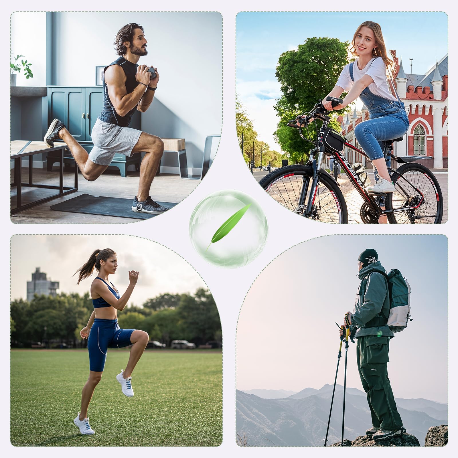 Calcetines deportivos de bambú transpirables para correr, 6 pares