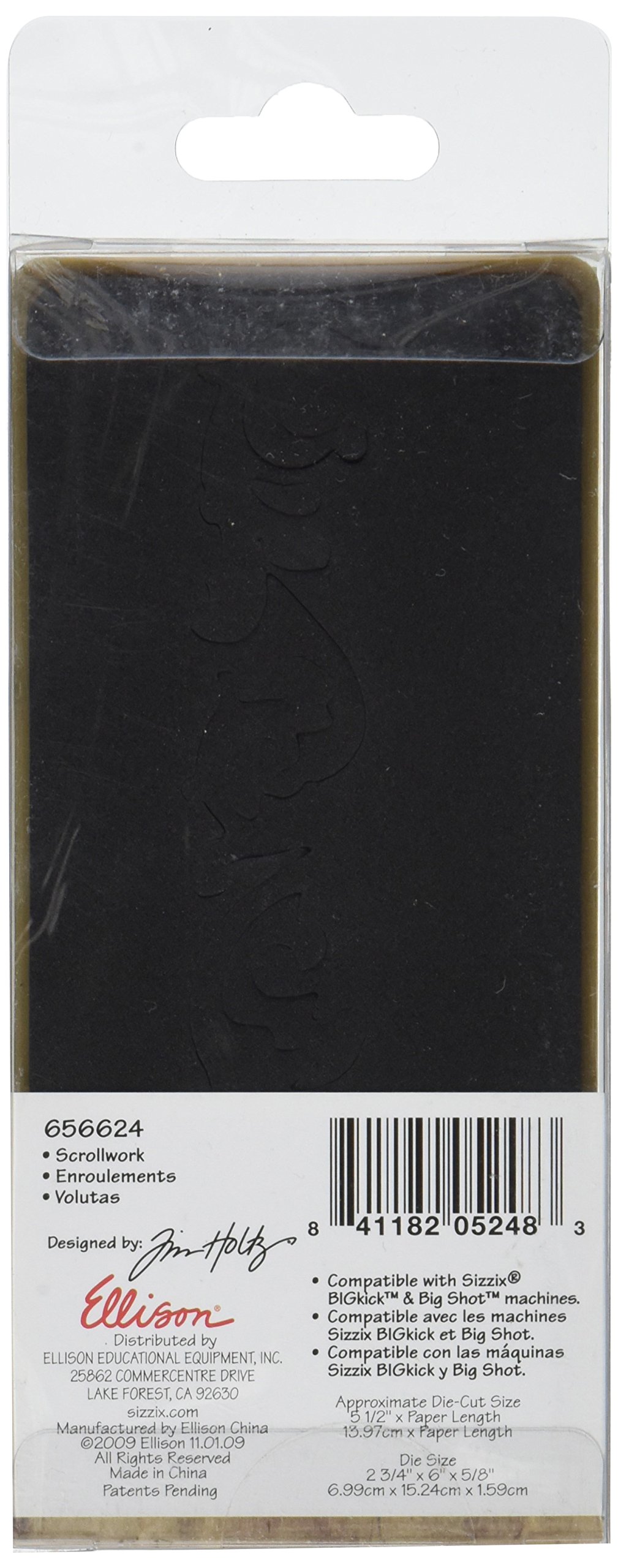 Die Sizzix On The Edge - Tim Holtz Scrollwork - 2.75x6.625 Pouces
