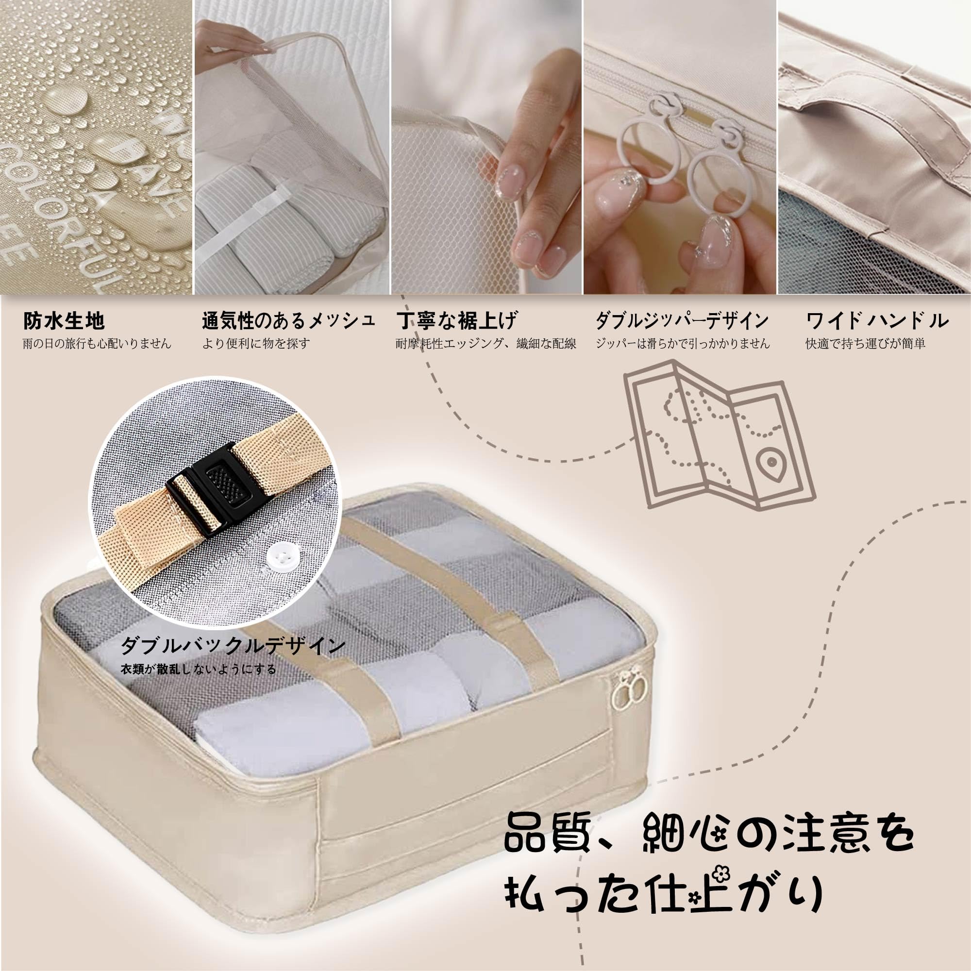 Amazon.co.jp: ltifxes トラベルポーチ 8点セット 旅行用ポーチ