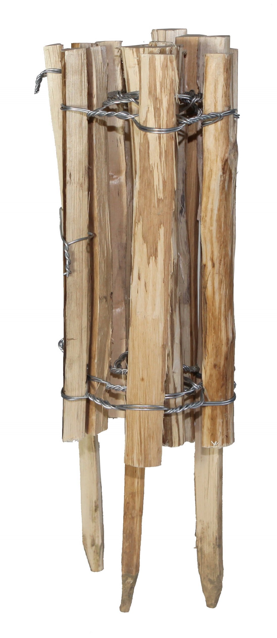 Windhager Beeteinfassung Staketenzaun, Steckzaun, Rasenkante, Beetumrandung - 120 x 33/50 cm