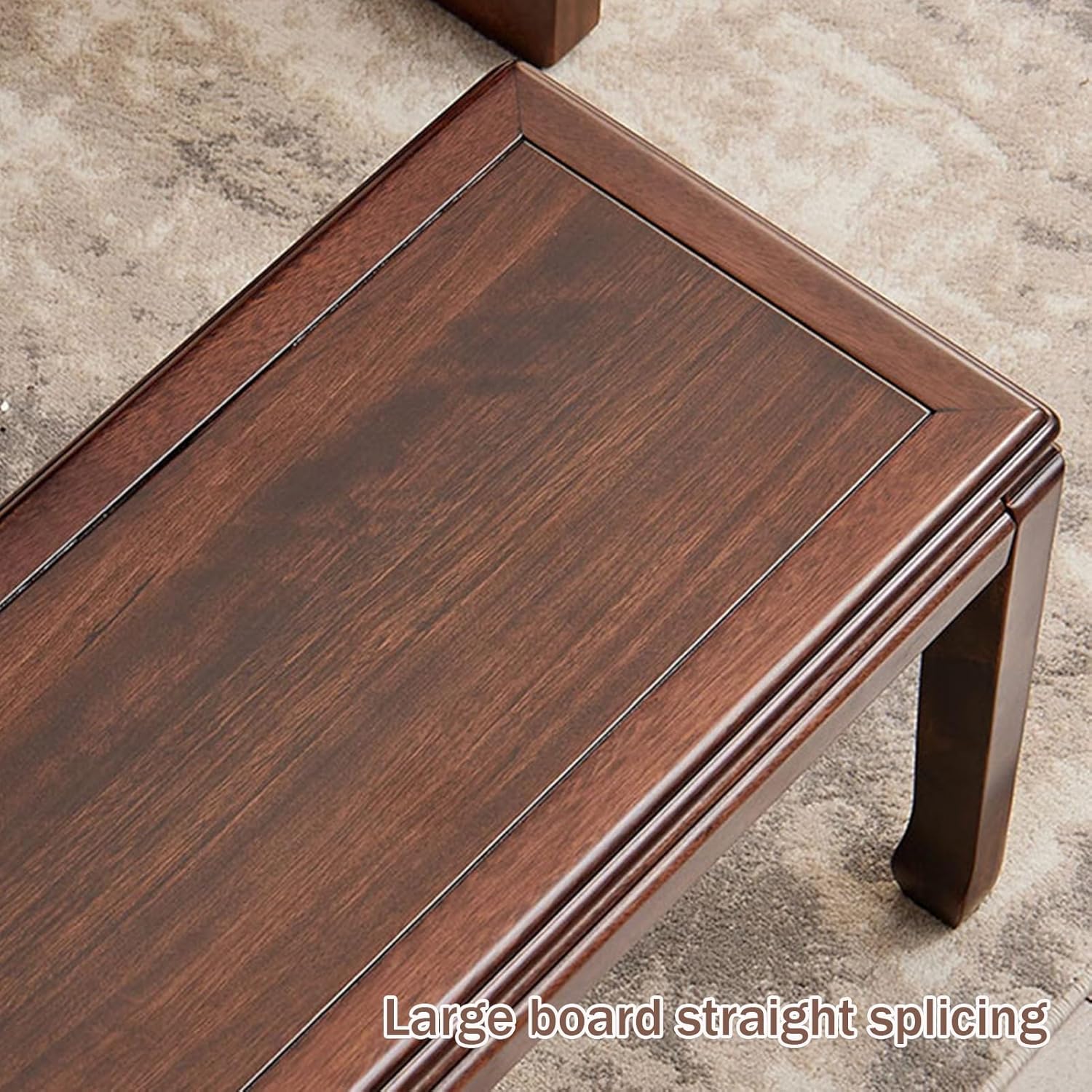 Wood Bench, Dining Bench, Entryway Bench with Rounded Corner, Dining Room Bench, Kitchen Bench for Living Room, Bedroom, Hallway, Bench end of Bed