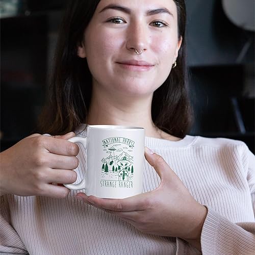 Miniatura 4 de LookHUMAN Taza de café Alien – Divertidas tazas de café de humor para adultos, tazas de café de cerámica con impresión de doble cara para amantes