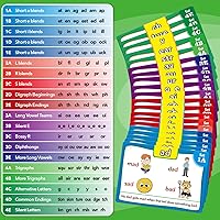 Vista 4 de Torlam Tarjetas flash fonéticas para aprender a leer ortografía, lectura de palabras a la vista, juegos de fonética, dígrafos CVC, mezclas