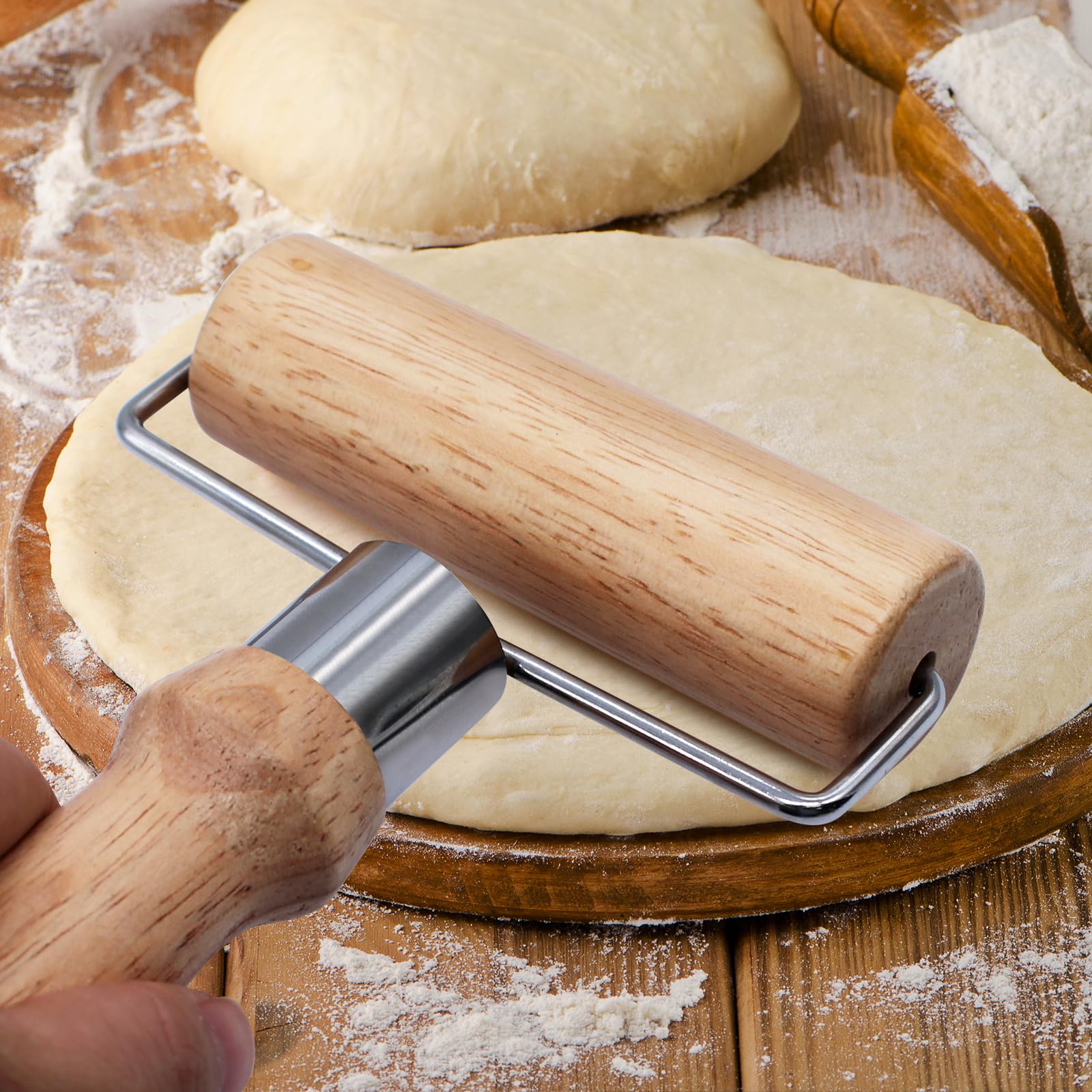 Set De 3 Rouleaux à Pâtisserie En Bois - Petit, Moyen Et Grand Pour Pâtes, Pizza Et Pâtisseries Maison