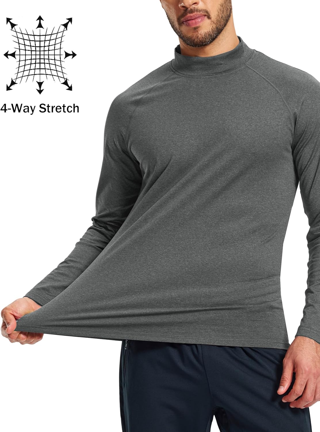 MAGCOMSEN Men's Thermal Shirts Long Sleeve Fleece Lined Base Layer Undershirts Athletic Warm Winter Workout Top - Image 5