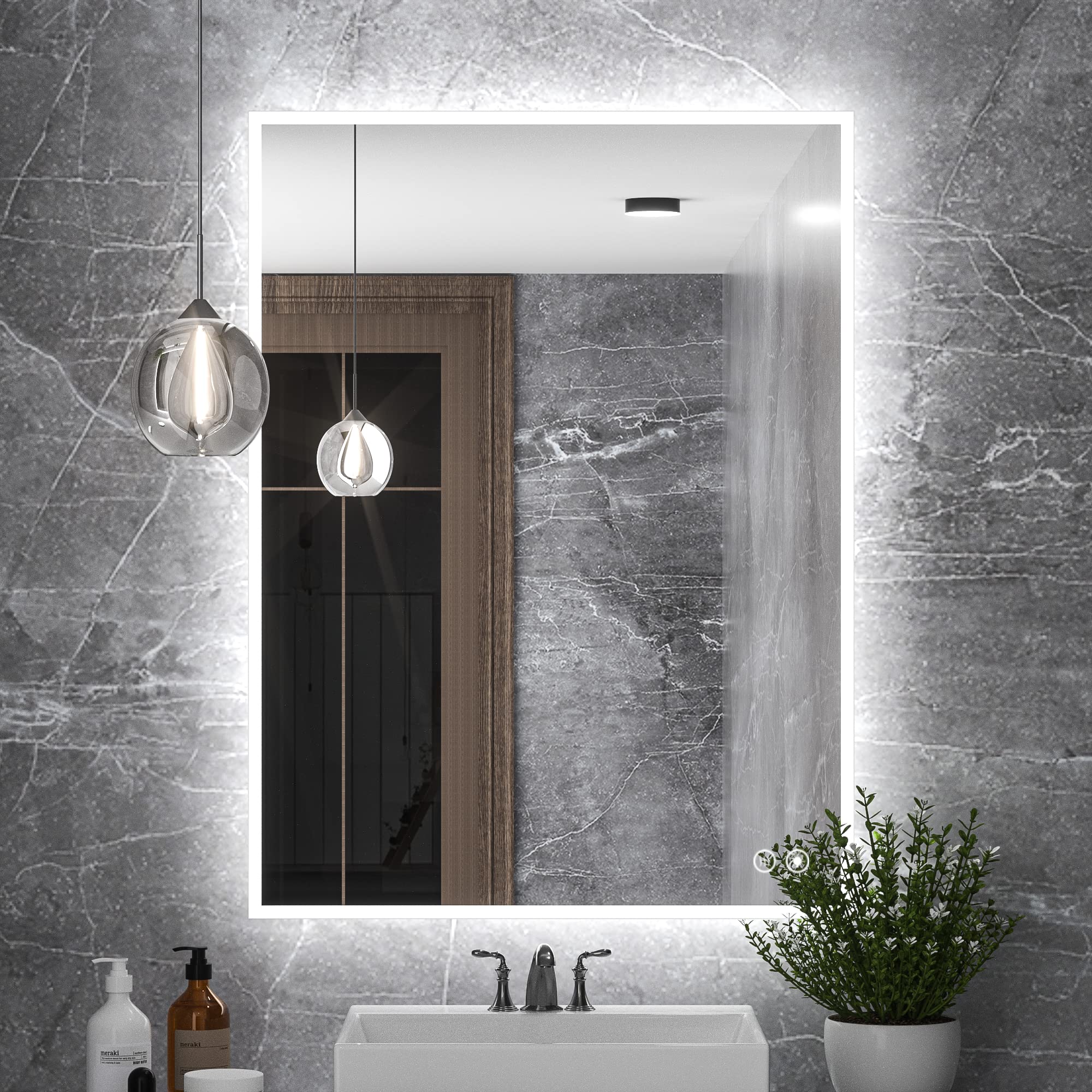 Buy TokeShimi LED Bathroom Mirror Wall ed Mirror with Demister Pad and