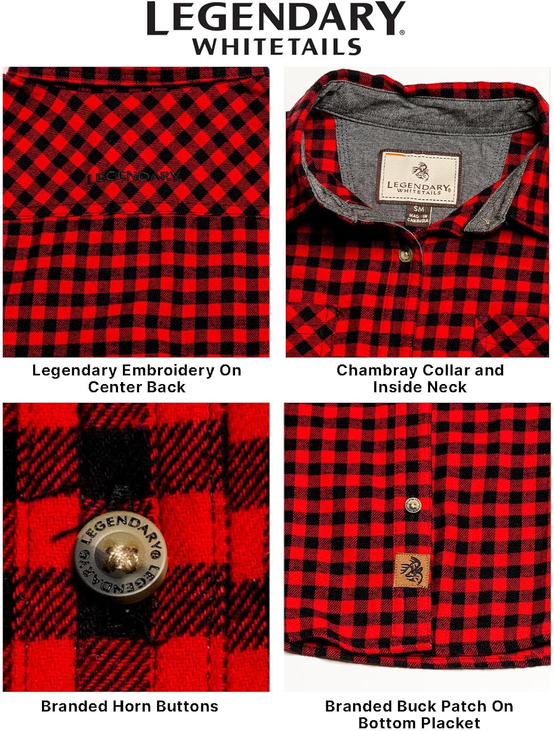 Legendary Whitetails Women’s Long Sleeve Plaid Flannel Button Up Shirt 100% Cotton - Image 4