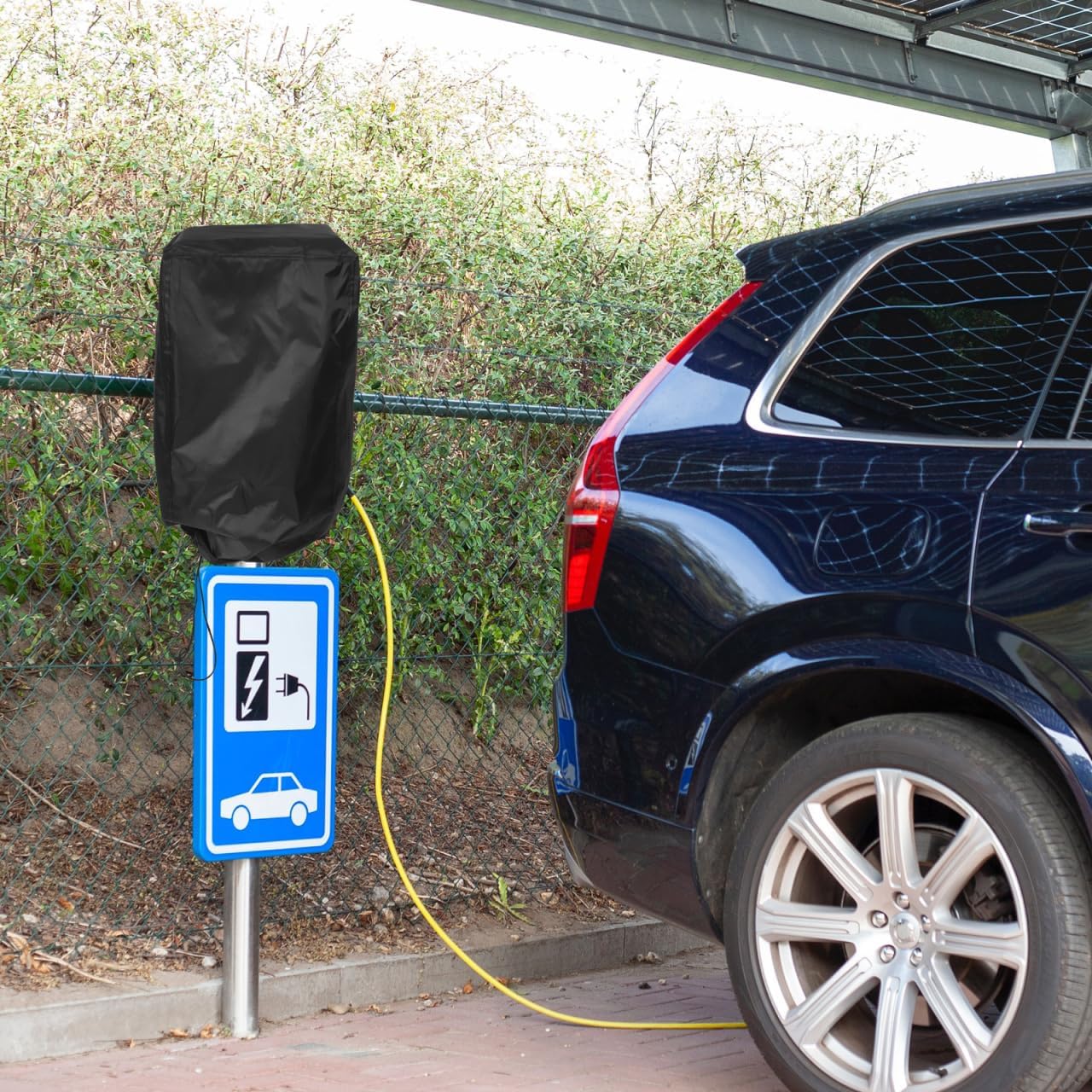 Waterproof Ev Charger Cover Protective Rainproof Dustproof Sleeve for Electric Vehicle Charging Station Outdoor Use 27.56X13.78X9.84 Inches
