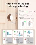 HIDALIFE Verrouillage de porte sans clé avec clavier et poignée pour les portes avant, Deadbolt écran tactile, Mot de passe anti-peep, Auto-Locking, Matte Black- 2 Boîte (pas 2 Clavier latéral)