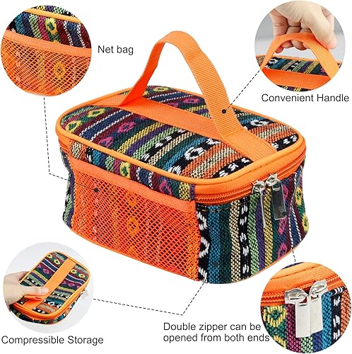 Miniatura 8 de EZYoutdoor Juego de 6 cocteleras de especias de acero inoxidable, kit de especias para campamento con bolsa de viaje, salero y pimentero, para sal,