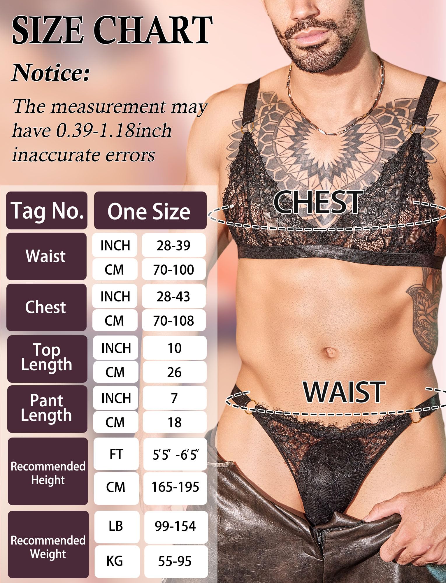 Homme Sissy Lingerie Ensemble Sexy Dentelle Transparent Bikini Soutiens-Gorge avec String sous-Vêtements Gay Tenus de Nuit