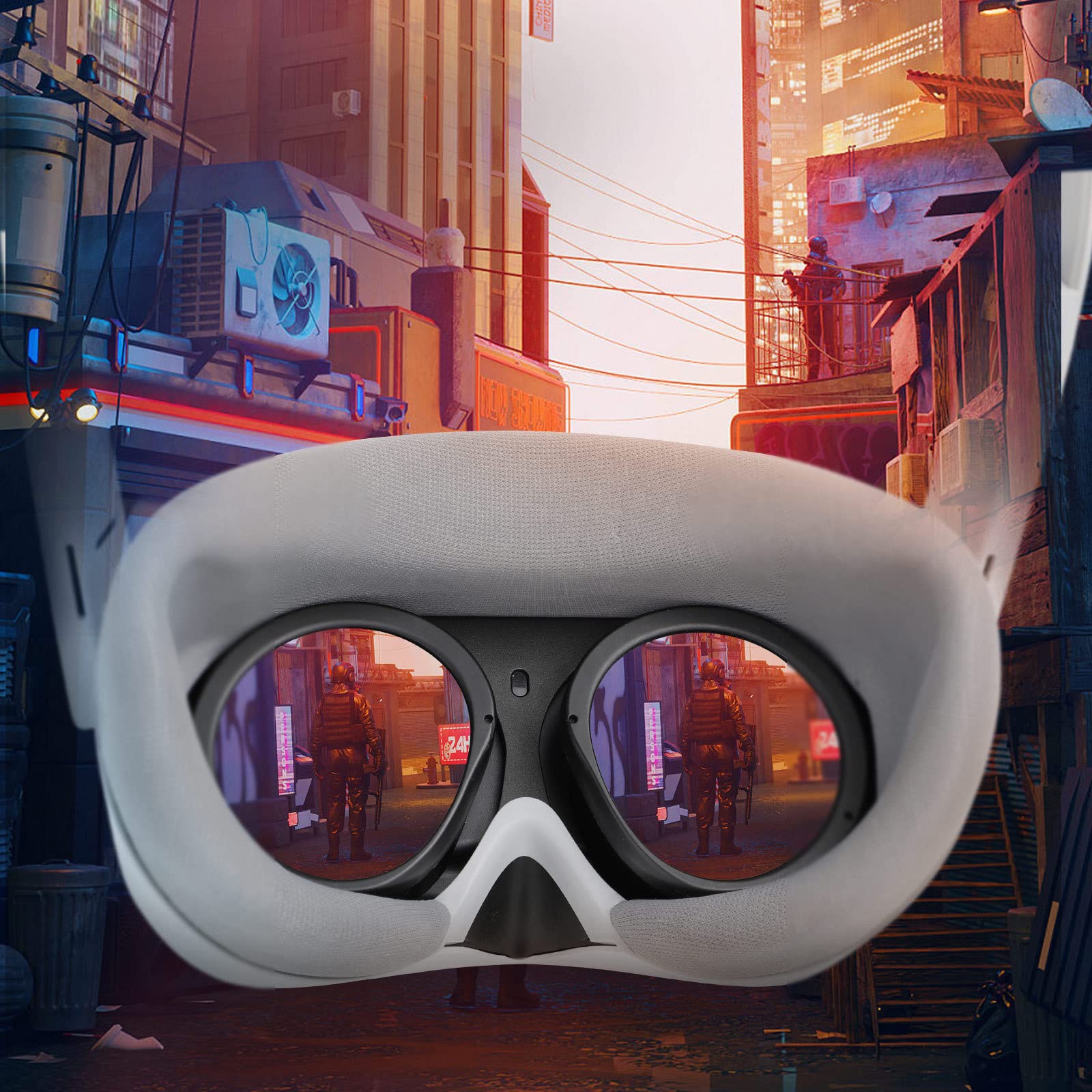 MOOKEENONE 1x VR Protective Film Set VR Headset Glasses Lens Film HD Anti-Scratch Protector Kit for PICO 4