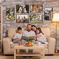 Vista 5 de Lavezee 12x18 Poster Frame Black 6 Packs, Lightweight 12 x 18 Picture Frames for Wall Mounting, Display 12 by 18 Pictures, Posters & Art Prints