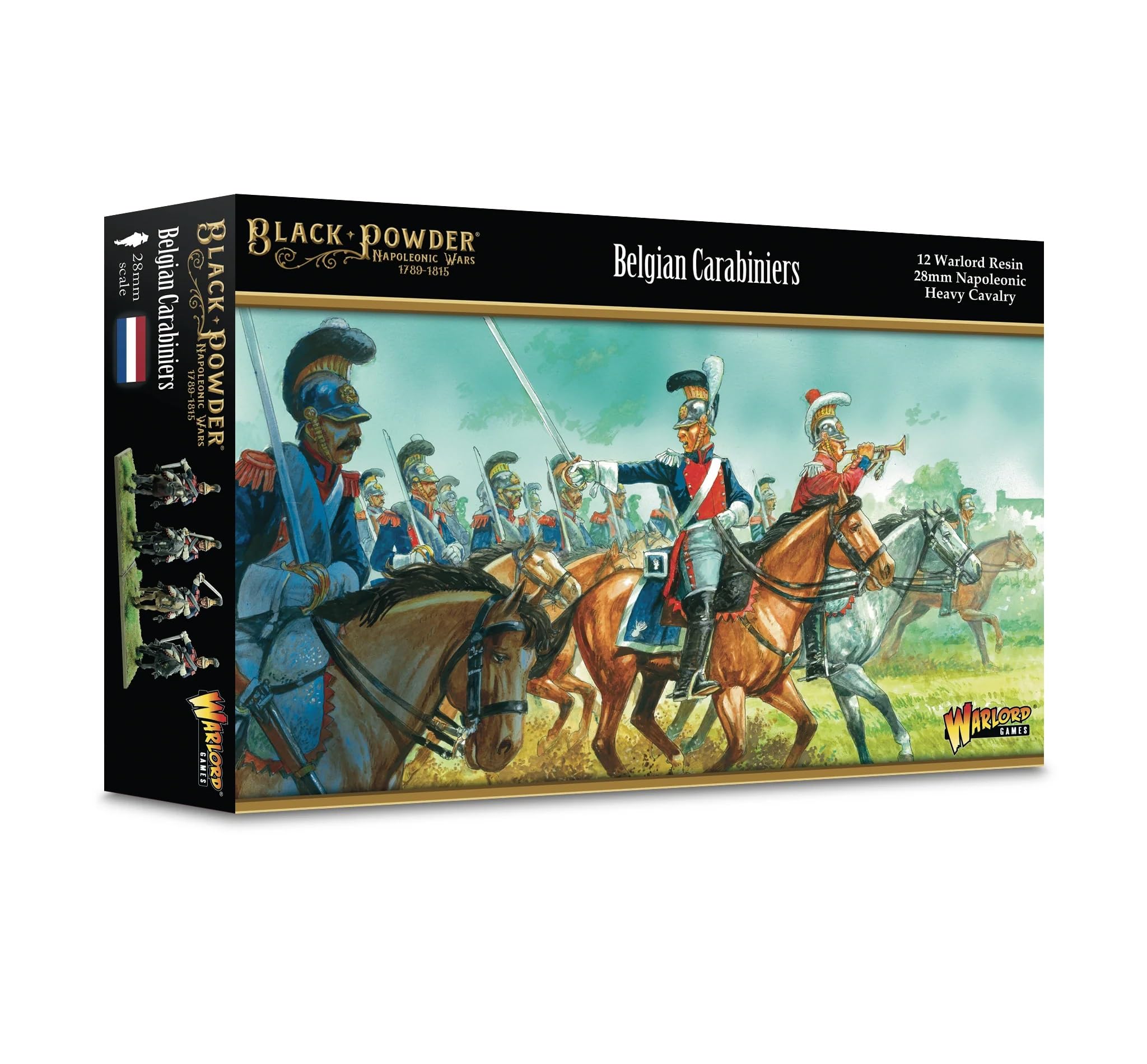 Warlord Games Black Powe, Napoleonic Wars, Belgian Carabiniers, 28MM Scale Miniatures, 302412504, Multicolor