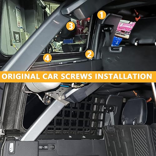 Miniatura 7 de Panel Molle para ventana trasera para Ford Bronco de 4 puertas, organizador de carga duro para 2021, 2022, 2023, 2024, 2025, 2021, 2022, 2025,