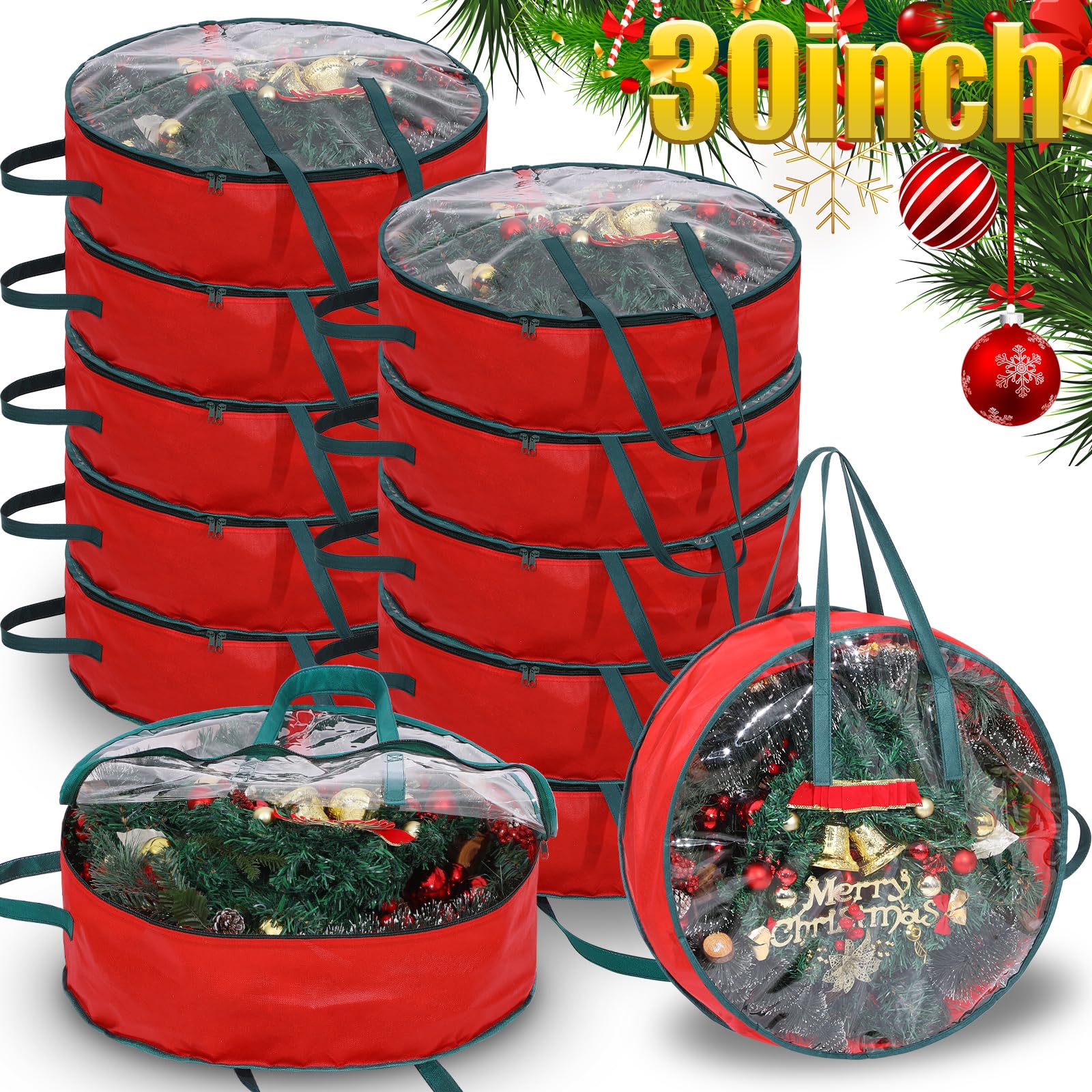 Sac de rangement pour couronne de Noël Shappy de 76,2 cm pour optimiser vos placards de garage