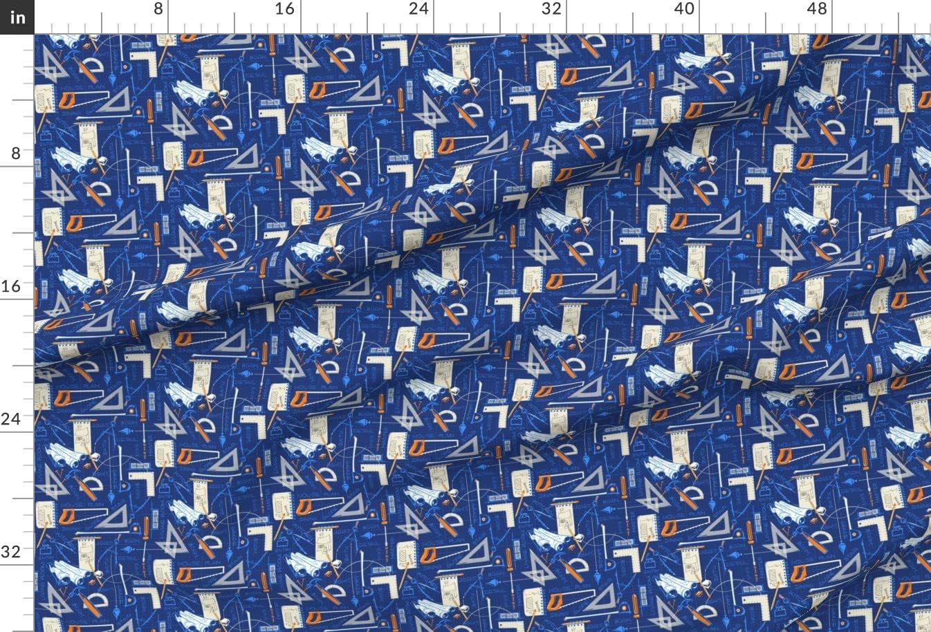 Spoonflower Fabric - Builders Small Men Building Masculine Printed on Minky Fabric by The Yard - Sewing Baby Blankets Quilt Backing Plush
