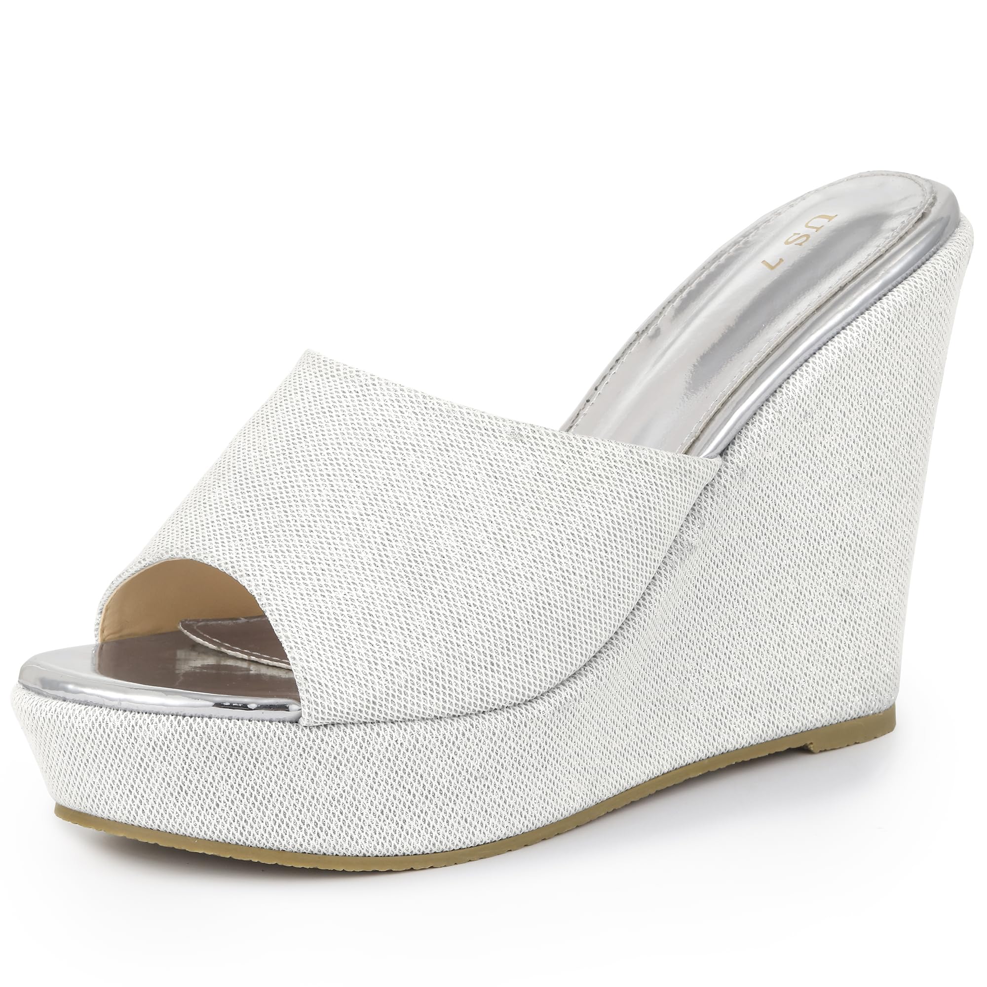 Sandales talons compensés paillettes pour marcher sans douleur - 7
