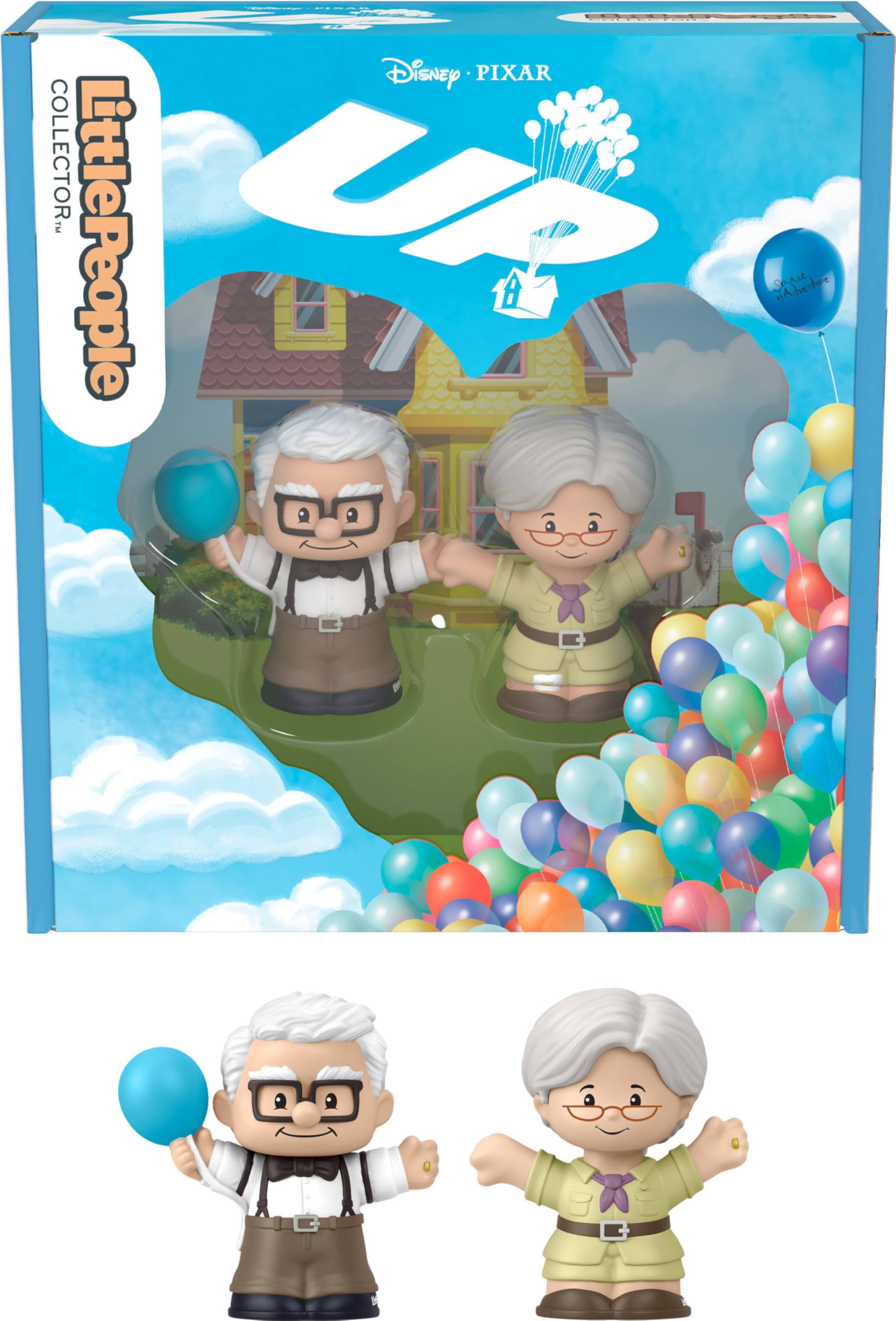 Fisher-Price Little People Collector Disney Pixar UP Special Edition Set para fanáticos de la película, 2 figuras de personajes en un paquete de exhibición (exclusivo de Amazon)