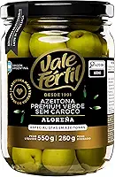 Vale Fértil Azeitona Verde Em Conserva Manzanilla Sem Caroço Premium Vidro 280G Pequeno