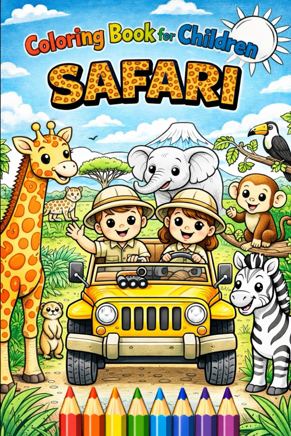 Safari Adventure Coloring Book for Kids