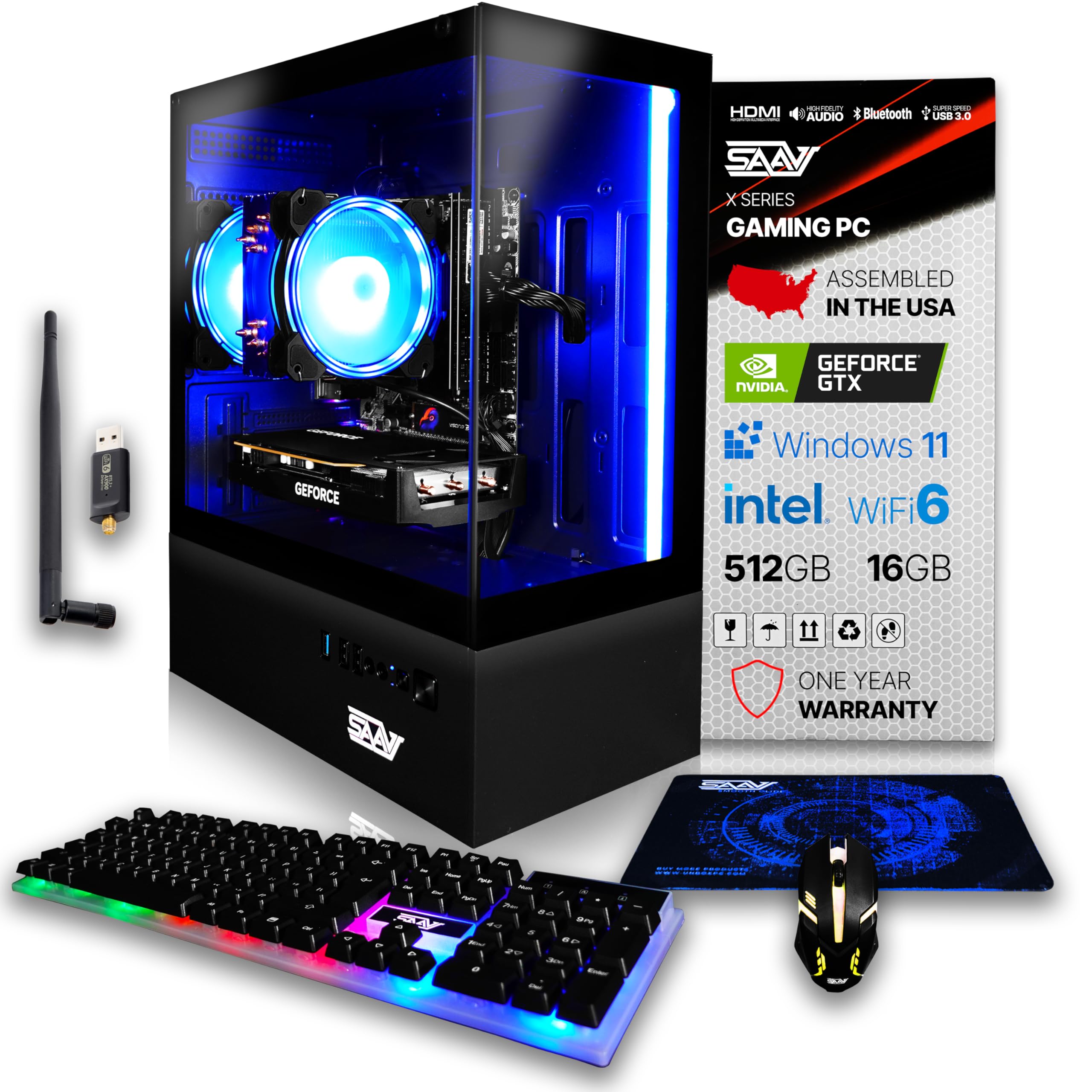 自作PC　i5 8500 ・8GB・128GB・GTX750・Win11pro Amazon.com: SAAV X1 Prebuilt Gaming PC Desktop Intel G5400
