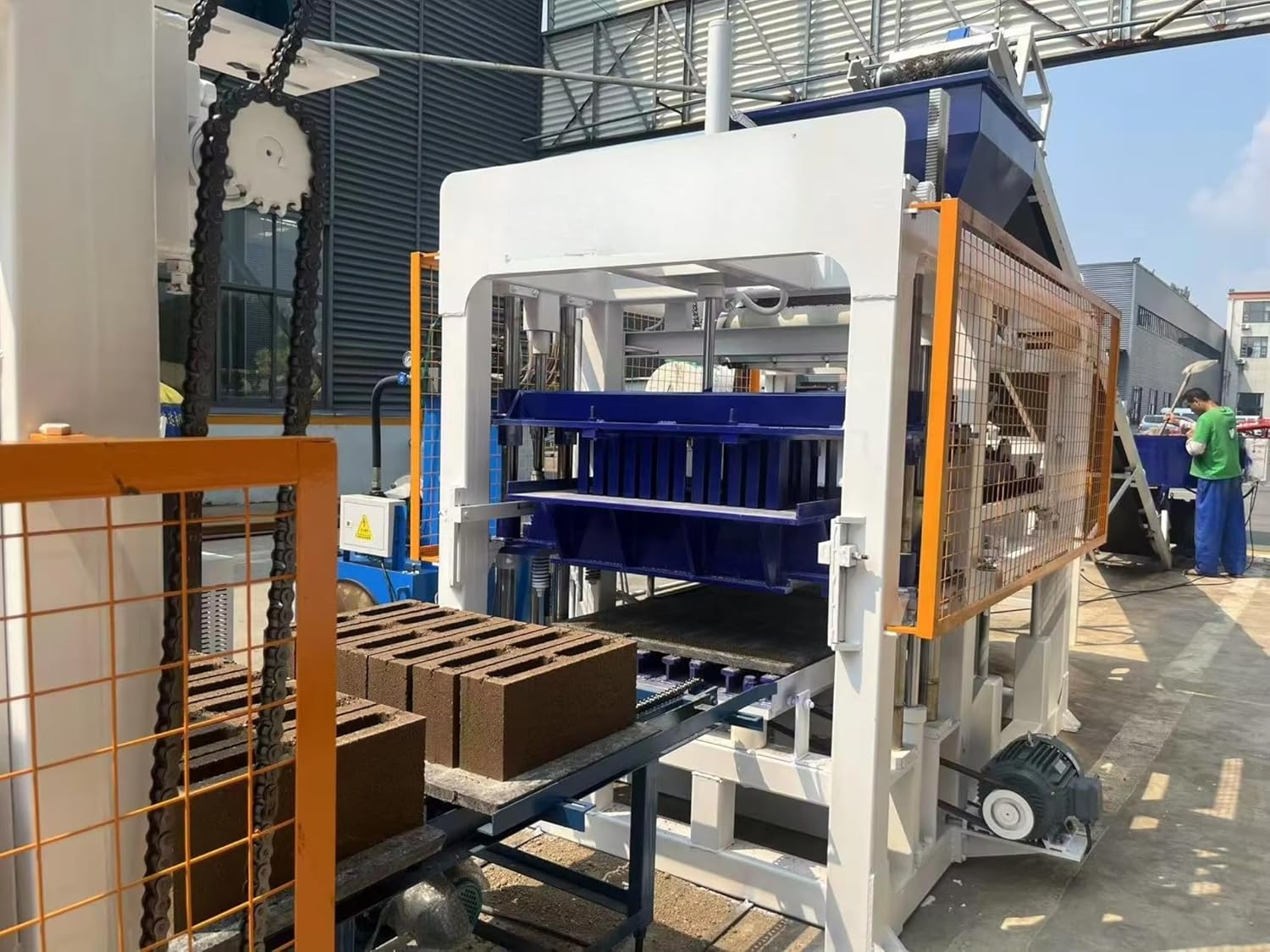 Interlocking Brick Machine Automatic Compressed Earth Brick Maker Hydraulic Concrete Hollow Block Making Machine