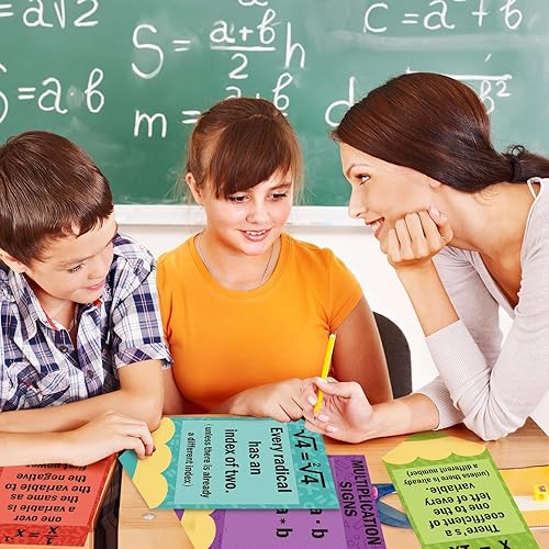 Miniatura 7 de Ctosree 25 piezas invisibles de matemáticas pósteres para decoración de aula, tablón de anuncios educativos, carteles de matemáticas, suministros de